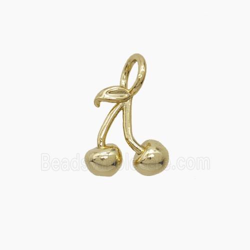 Copper Cherry Pendant Gold Plated