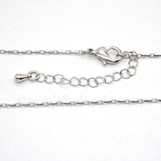 Copper Necklace Chain Platinum Plated