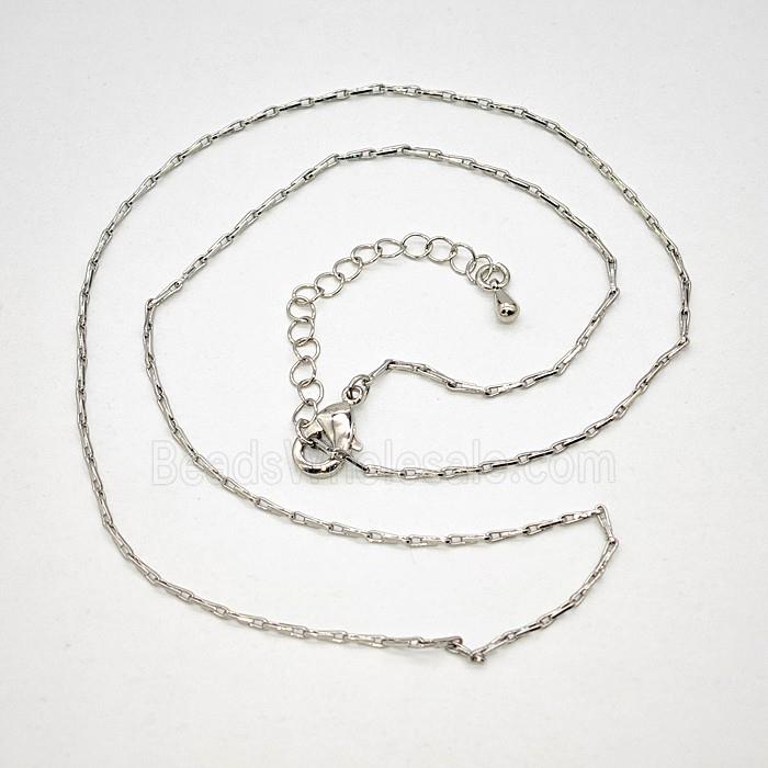 Copper Necklace Chain Platinum Plated