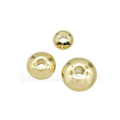 Copper Rondelle Beads Gold Plated