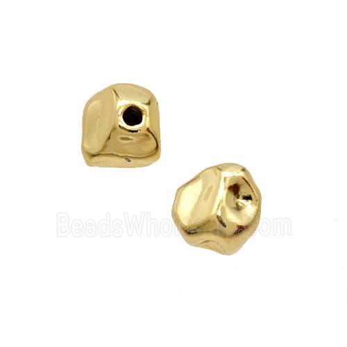 Copper Beads Freeform Gold Plated