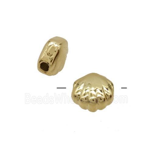 Copper Scallop Shell Beads Gold Plated