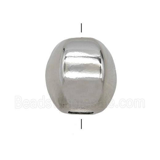 Copper Lantern Beads Large Hole Platinum Plated