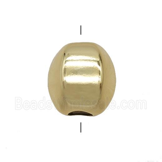Copper Lantern Beads Large Hole Gold Plated