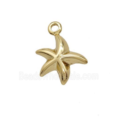 Copper Starfish Pendant Gold Plated
