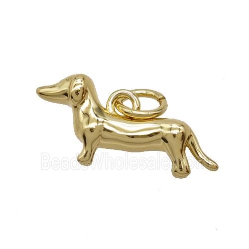 Copper Dog Pendant Gold Plated