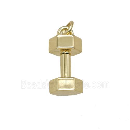 Copper Dumbbell Pendant Sports Gold Plated