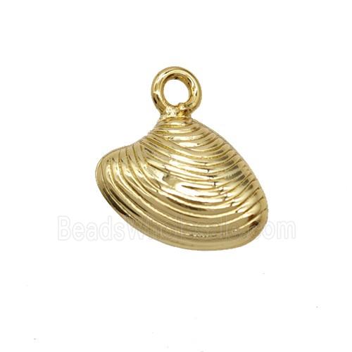 Copper Scallop Shell Pendant Gold Plated