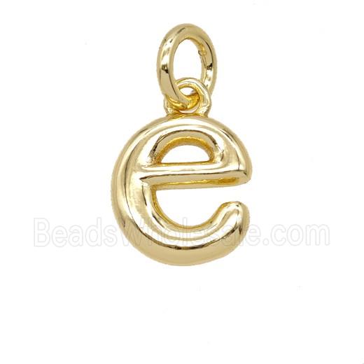 Copper Letter-e Pendant Gold Plated