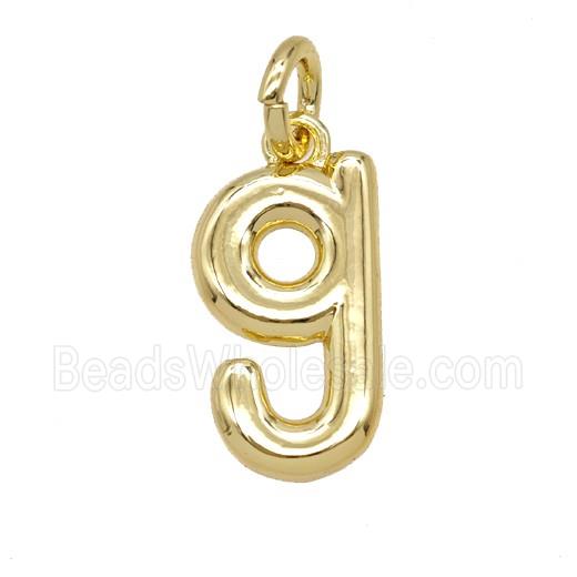 Copper Letter-g Pendant Gold Plated