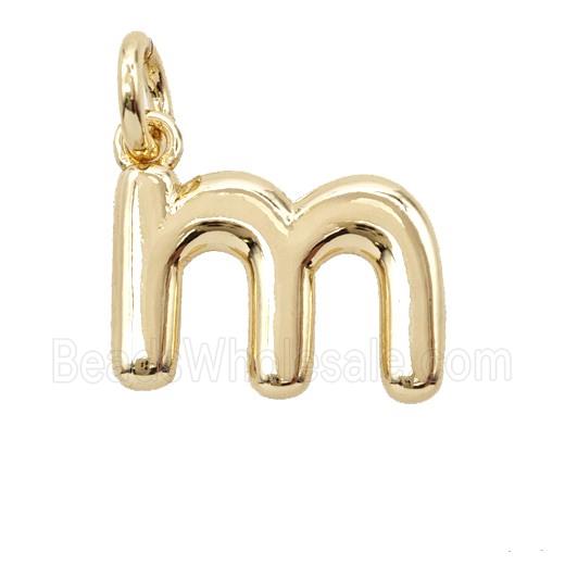 Copper Letter-m Pendant Gold Plated