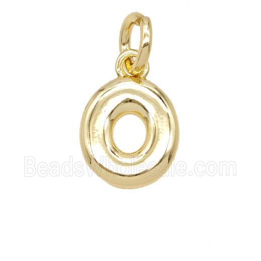 Copper Letter-o Pendant Gold Plated