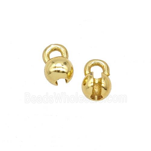 Ballchain End Copper Gold Plated