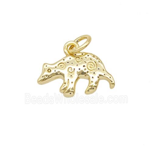 Copper Dog Pendant Gold Plated