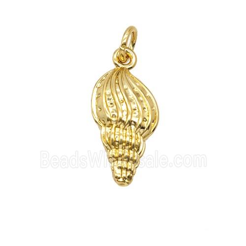 Copper Conch Shell Pendant Gold Plated