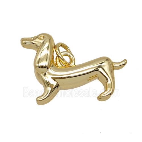 Copper Dog Pendant Gold Plated
