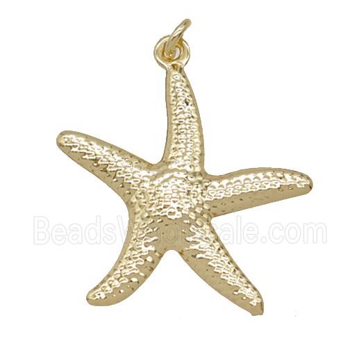 Copper Starfish Pendant Gold Plated