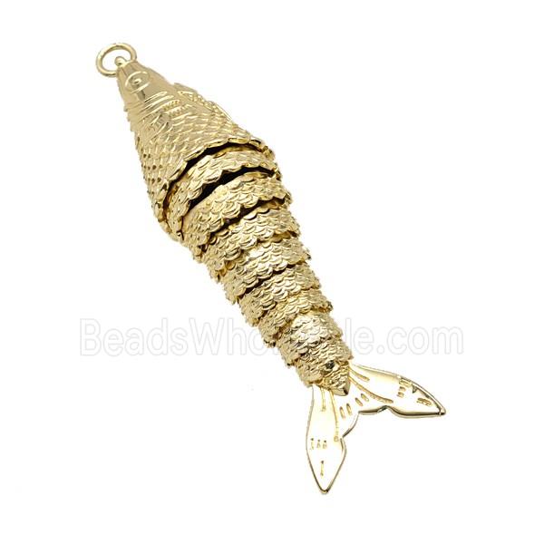 Copper Fish Pendant Gold Plated