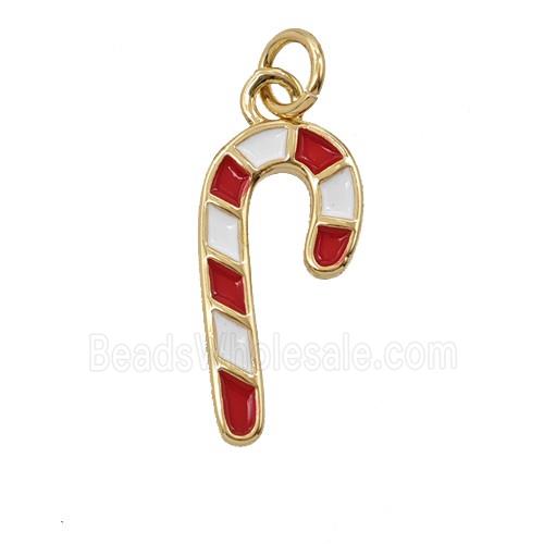 Christmas Candy Charms Copper Pendant Enamel Gold Plated
