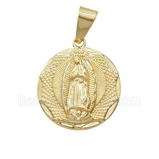 Copper Jesus Pendant 18K Gold Plated
