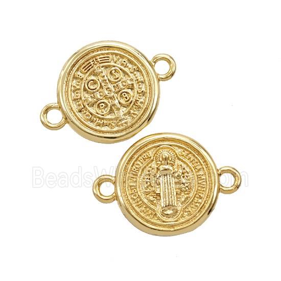 Copper Jesus Connector 18K Gold Plated