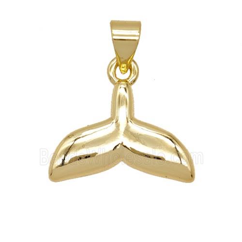 Copper Shark-Tail Pendant 18K Gold Plated
