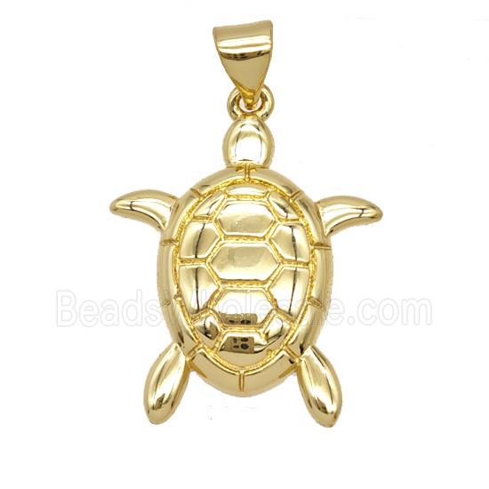 Copper Tortoise Pendant 18K Gold Plated