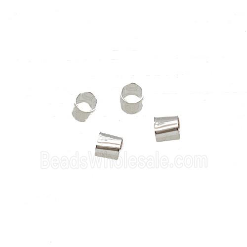 Copper Crimp Beads Platinum Plated
