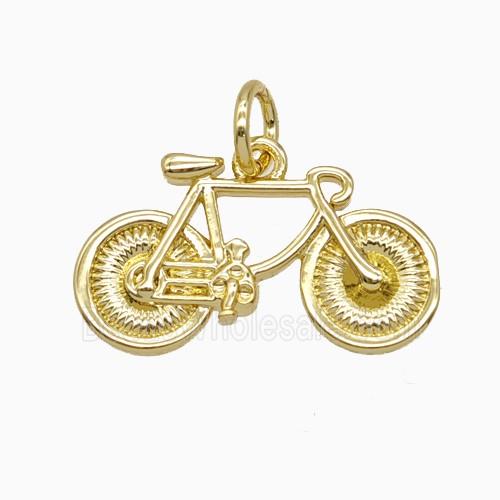Copper Bicycle Pendant Sports Gold Plated