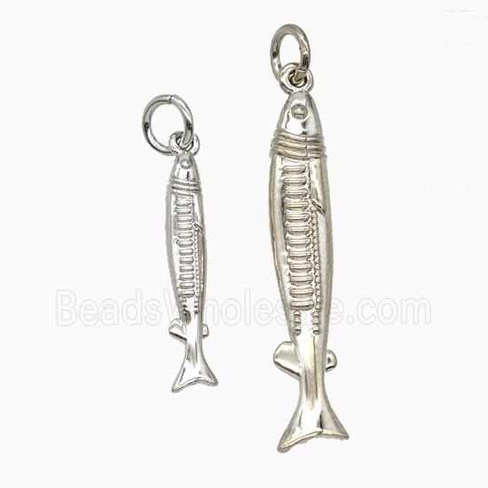 Copper Fish Pendant Platinum Plated