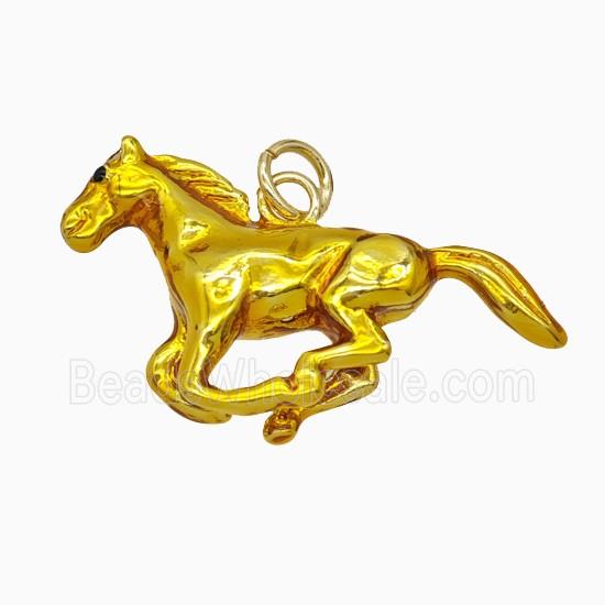 Copper Horse Pendant Yellow Painted Gold Plated
