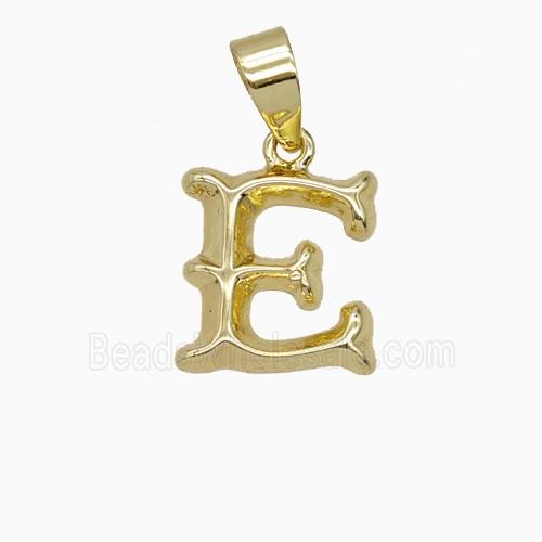 Copper Letter-E Pendant Gold Plated