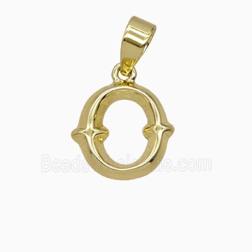 Copper Letter-O Pendant Gold Plated