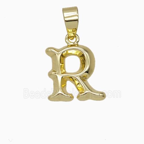 Copper Letter-R Pendant Gold Plated