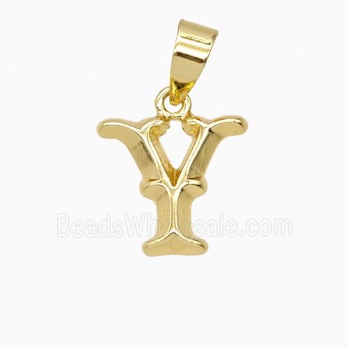 Copper Letter-Y Pendant Gold Plated