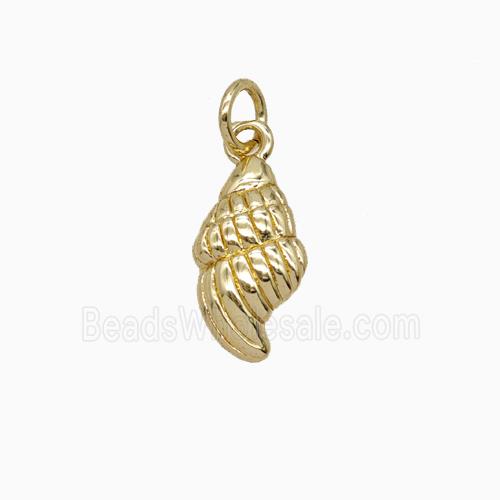 Copper Conch Shell Pendant Gold Plated