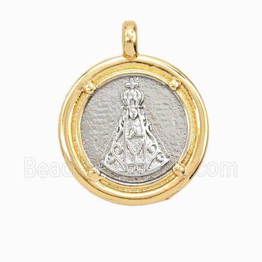 Copper Pope Pendant Platinum Gold Plated