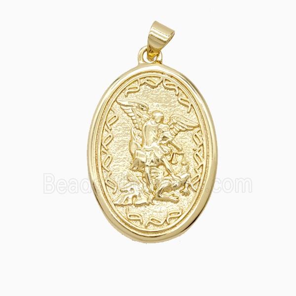 Copper Adam And Eve Pendant Gold Plated