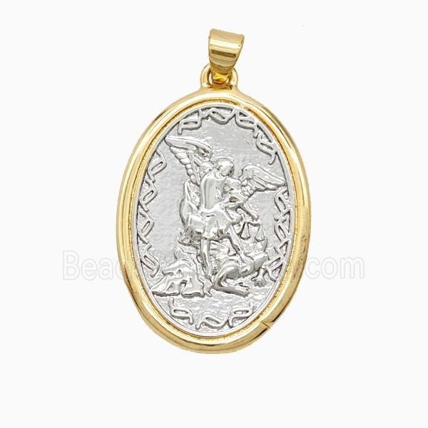 Copper Adam And Eve Pendant Platinum Gold Plated