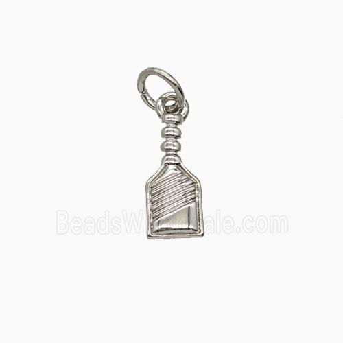Copper Perfume Bottle Pendant Platinum Plated