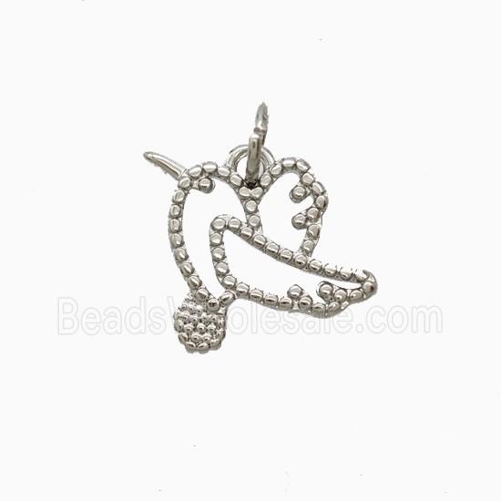 Copper Birds Pendant Platinum Plated