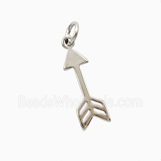 Copper Arrow Pendant Platinum Plated