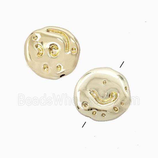 Copper Beads Hammered Gold Plated