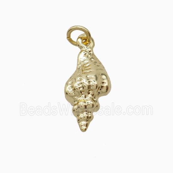 Copper Conch Shell Pendant Gold Plated