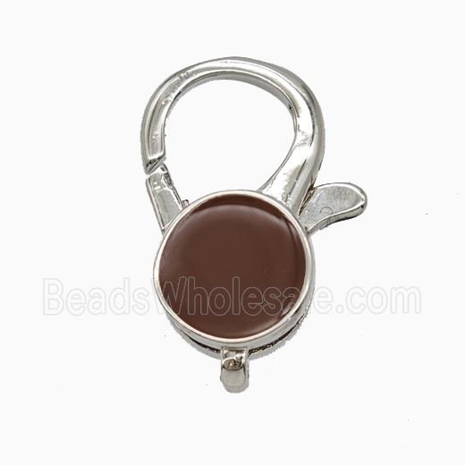 Copper Lobster Clasp Enamel Platinum Plated