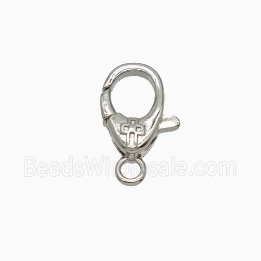 Copper Lobster Clasp Cross Platinum Plated