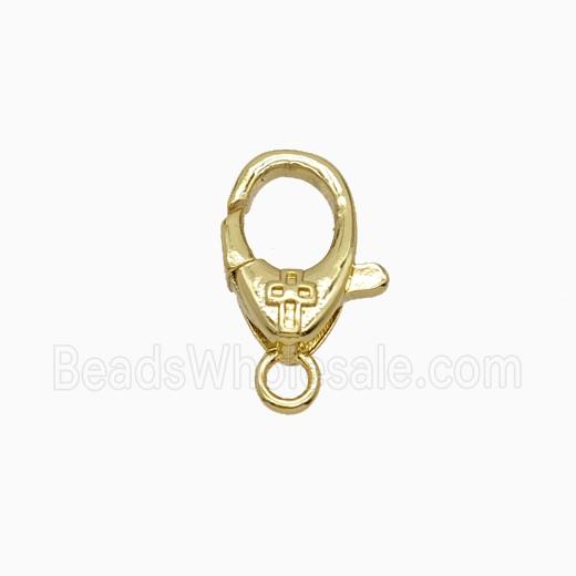Copper Lobster Clasp Cross Gold Plated