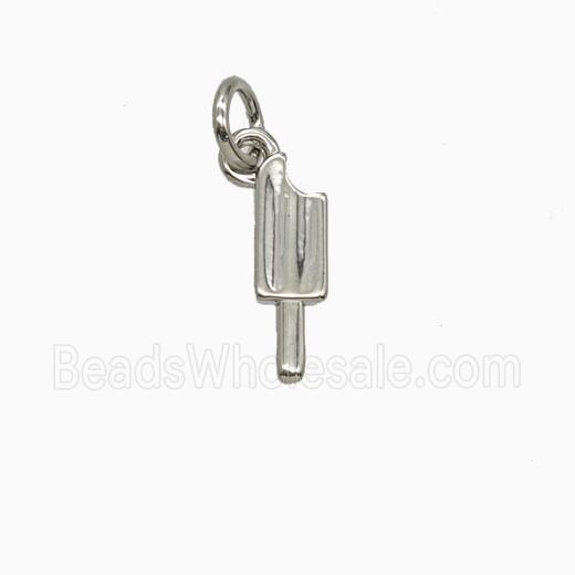 Copper Ice Cream Pendant Platinum Plated