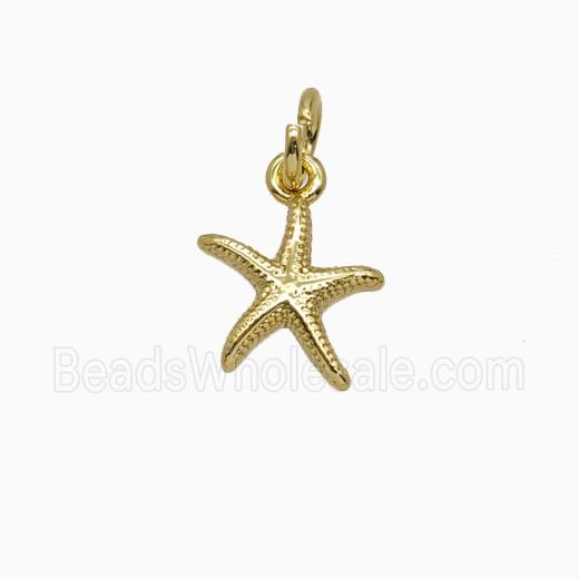 Copper Starfish Pendant Gold Plated