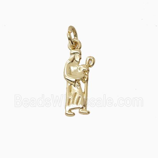 Copper Jesus Pendant Gold Plated